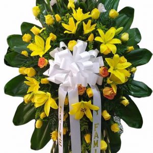 Corona Lirios Amarillos Cali