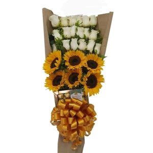 Ramillete Rosas y Girasoles